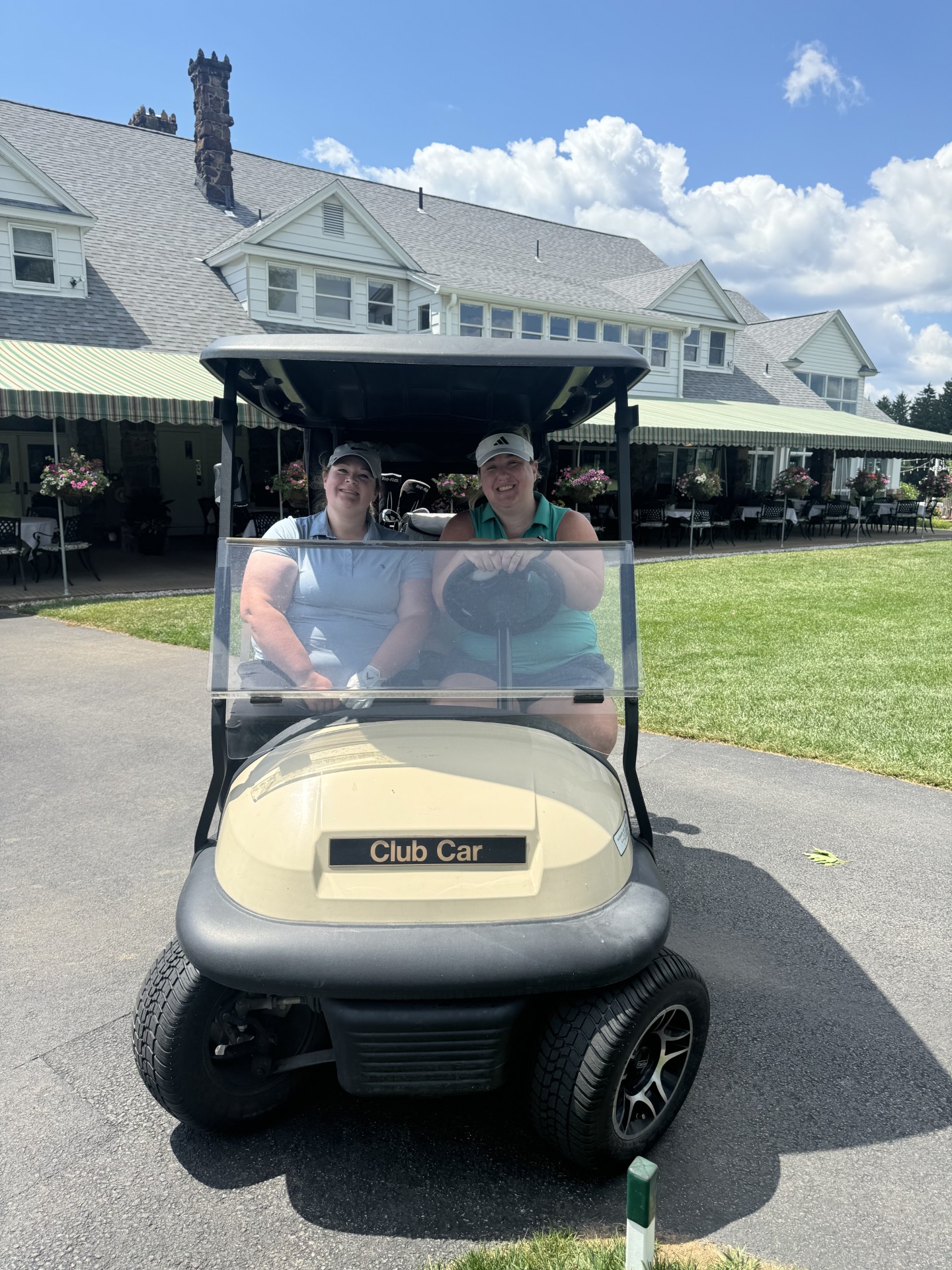 BPAS team in a Club Car golf cart